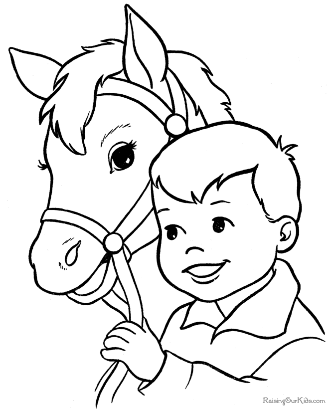Horse coloring pages 007