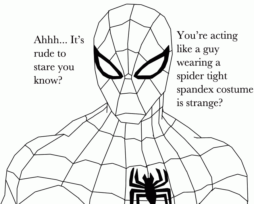 Spiderman Staring. by shadow759 on deviantART