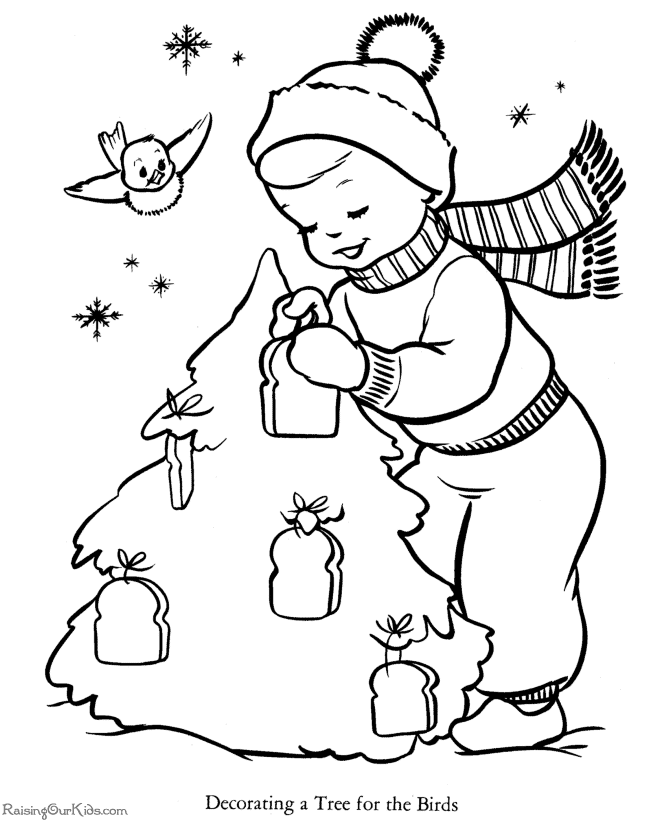 Printable Christmas Tree Coloring Pages - 007