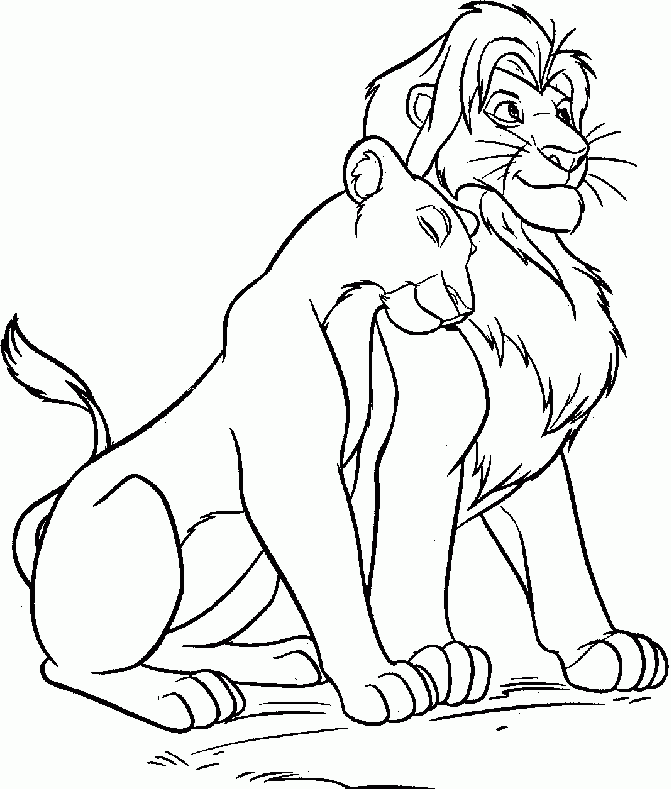 Disney Simba The Lion King Of The Forres Coloring Pages - Lion