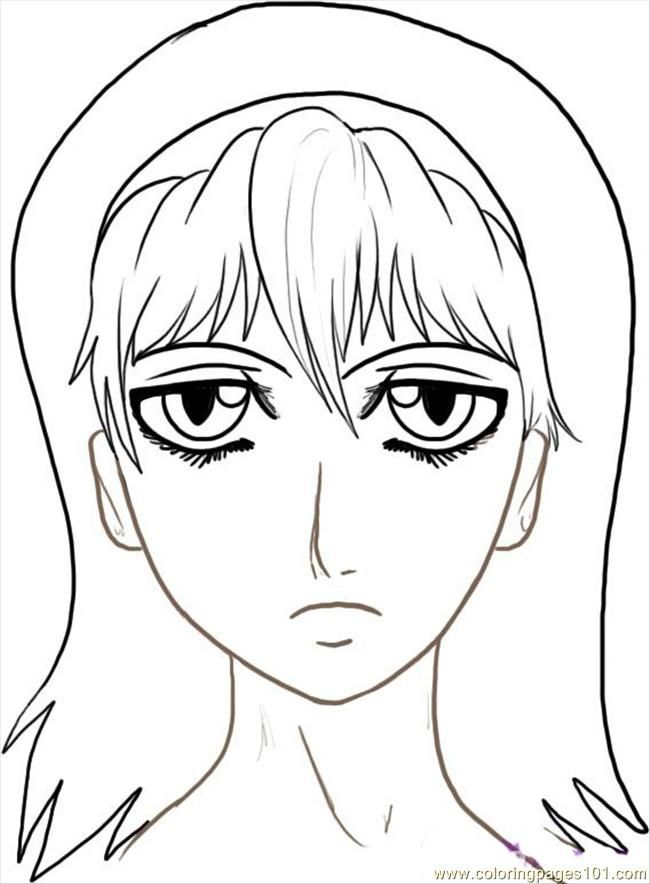 Coloring Pages Ow To Draw Anime Faces Step 7 (Entertainment > Pop