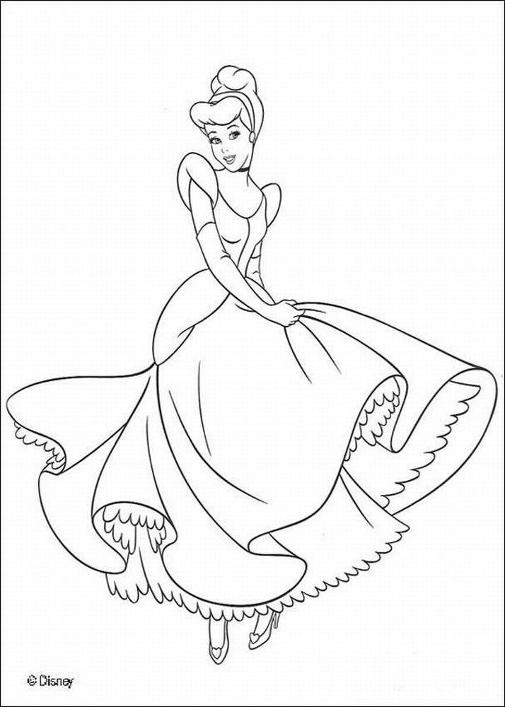 Disney Princess Coloring Page: Cinderella | Playsational