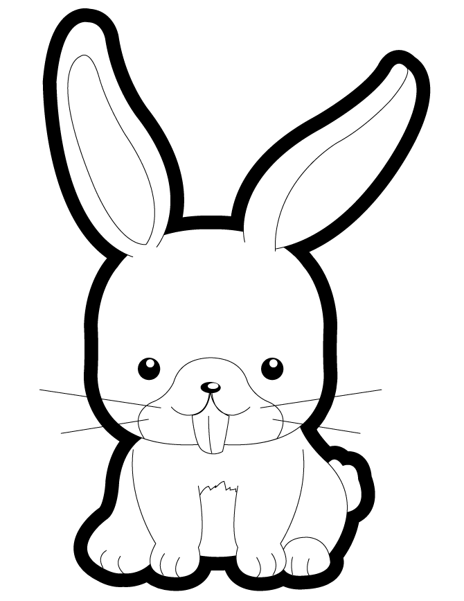 Cute Cartoon Rabbit Coloring Page | Free Printable Coloring Pages ...