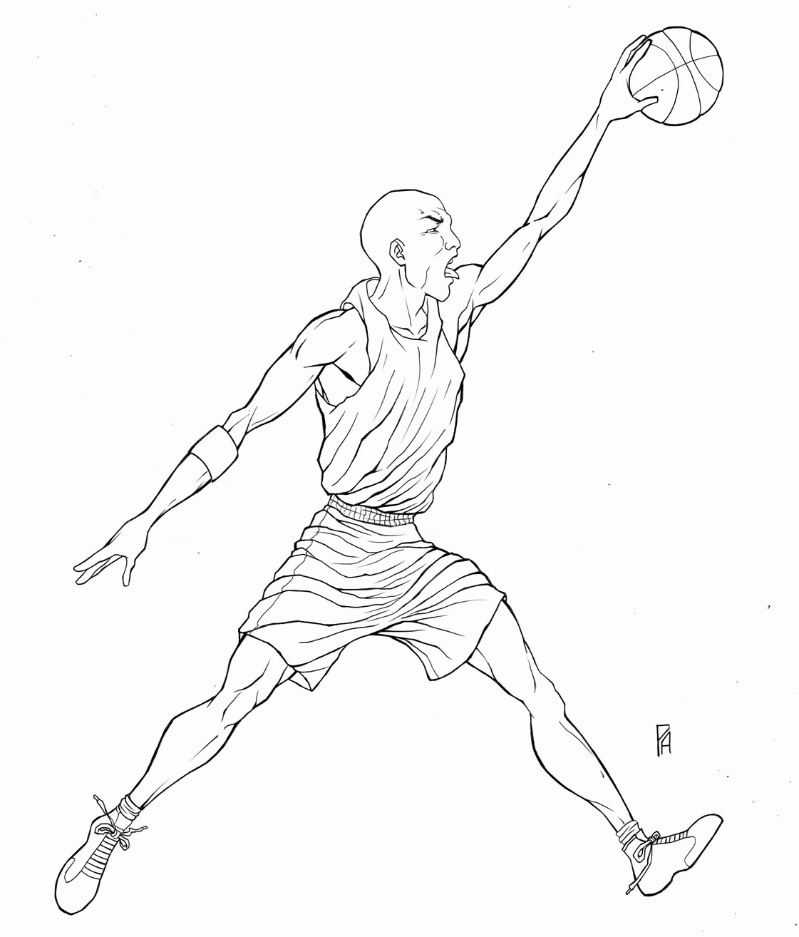 Simple Michael Jordan Coloring Page Free Printable Coloring Pages ...