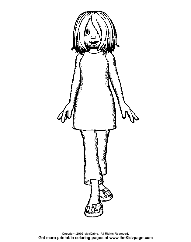 Fashion Girl 2 - Free Coloring Pages for Kids - Printable ...