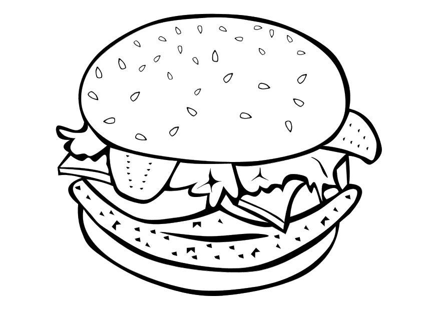 Coloring page hamburger - img 10108.