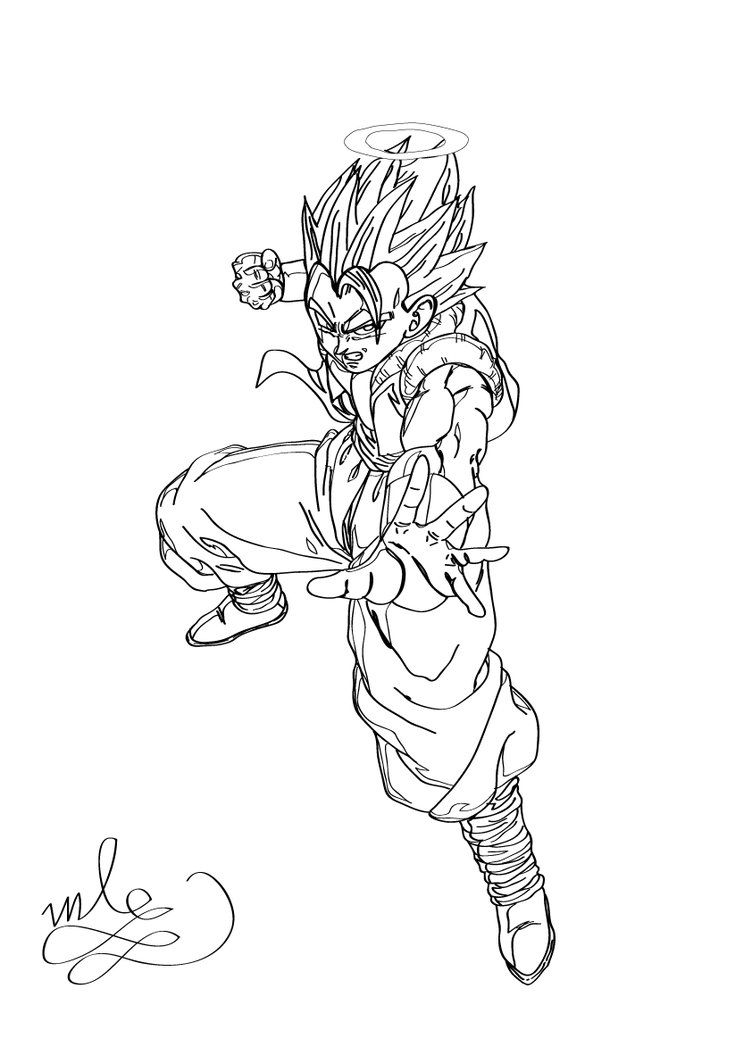 Dragon Ball Z - Gogeta Coloring Page by maantje007 on DeviantArt