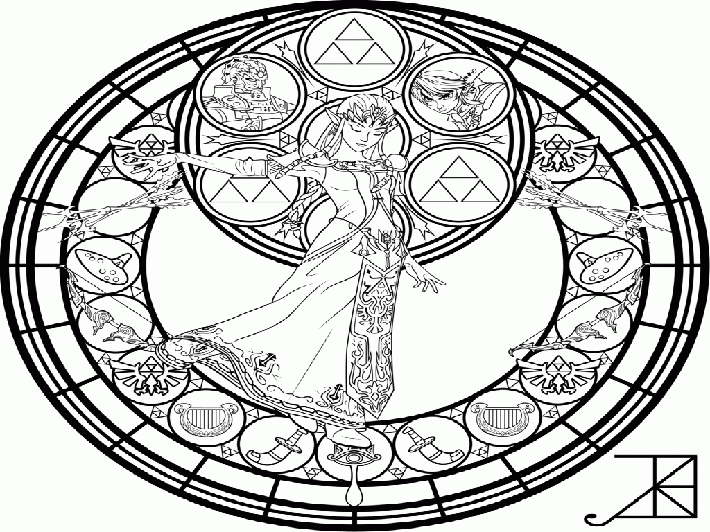 Christmas Stained Glass Window - Coloring Pages for Kids and for ...