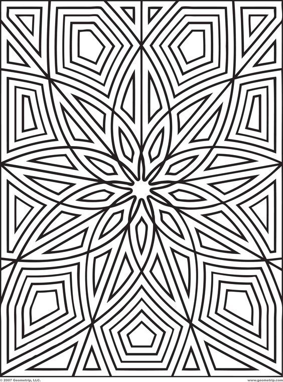 Geometric Patterns - Coloring Pages for Kids and for Adults