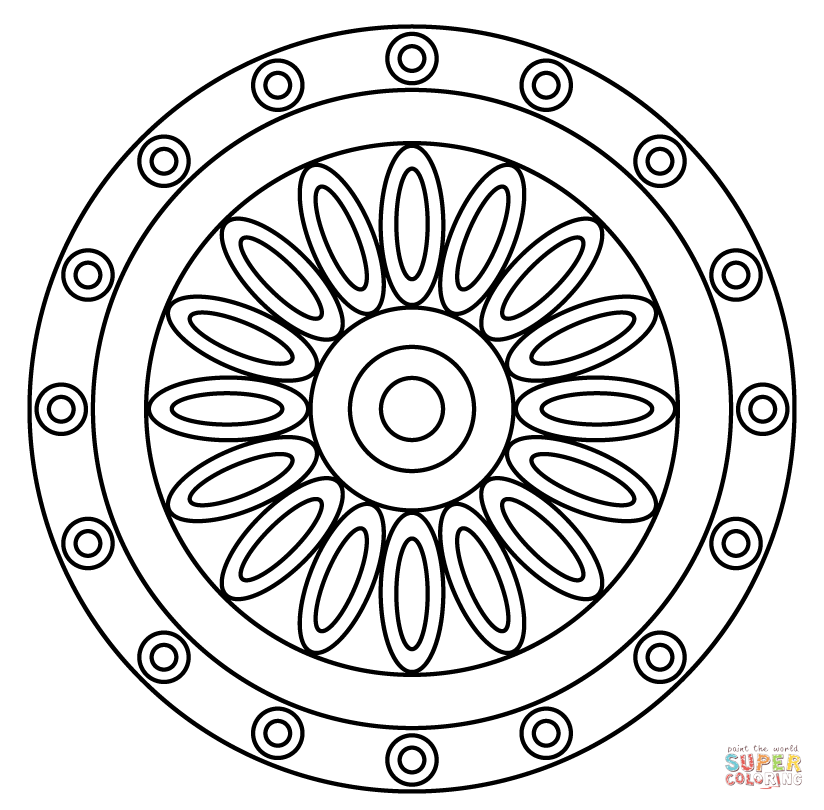 Flower of Life Mandala coloring page | Free Printable Coloring Pages