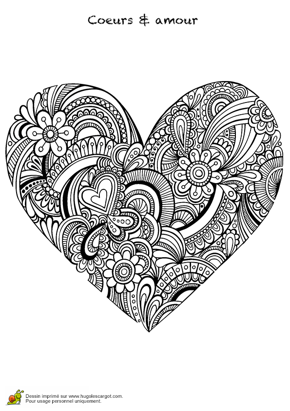 Heart Really Hard Coloring Page