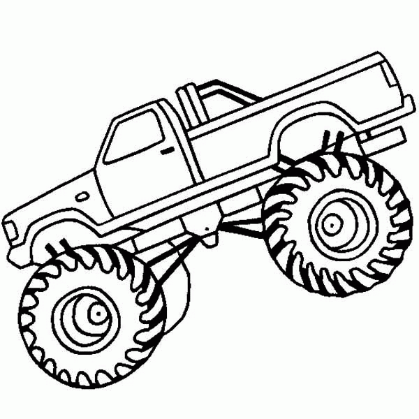 Monster Truck Jurassic Attack Coloring Page