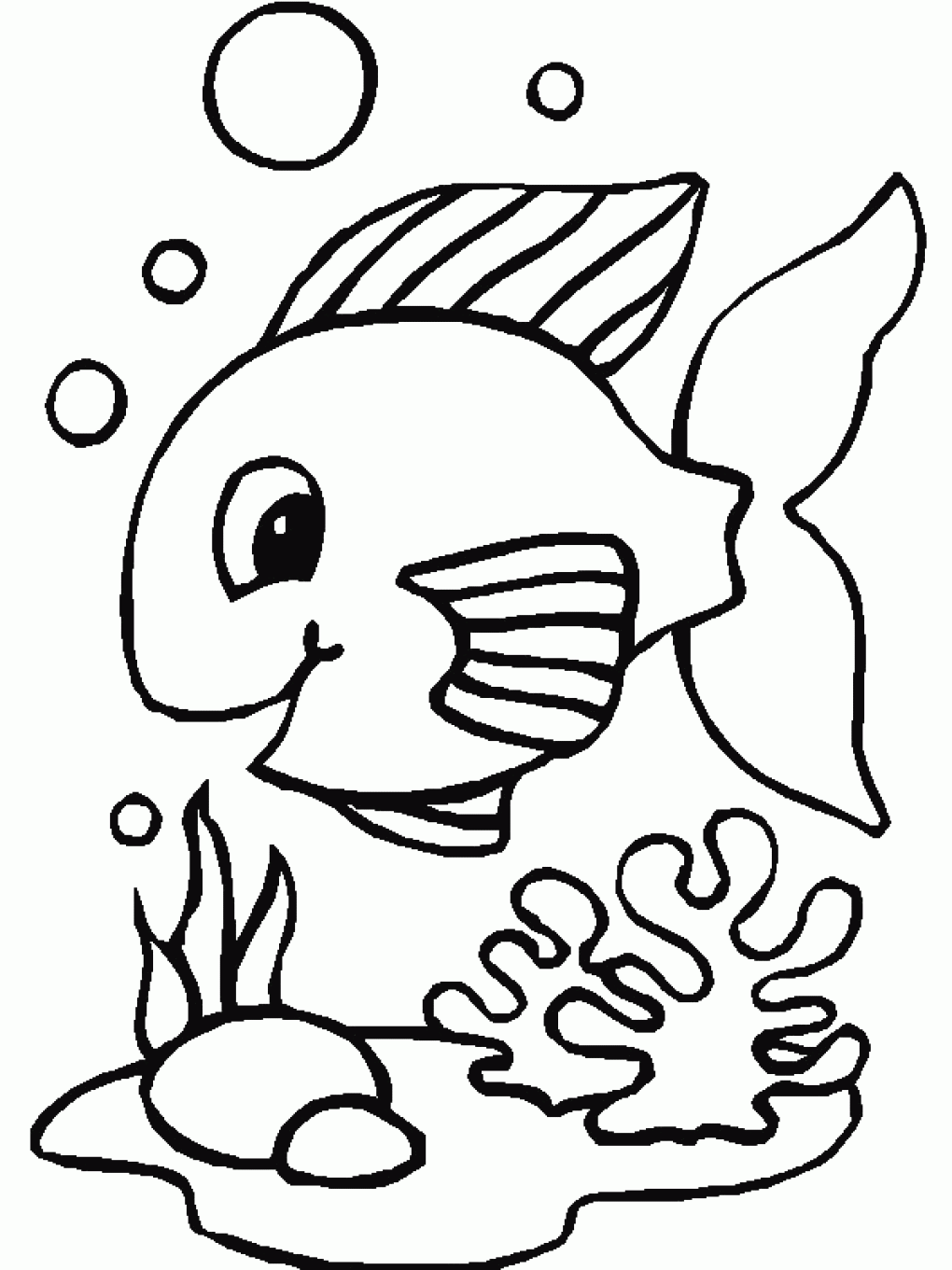 Fish Coloring Pages Fish One Two Printable Kids Colouring Pages adult