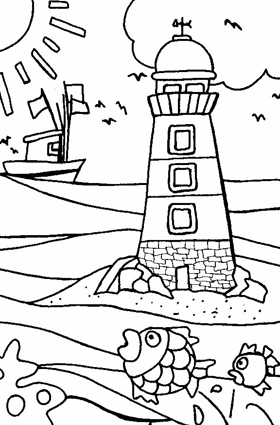 Printable Lighthouse Coloring Pages | ColoringMe.com
