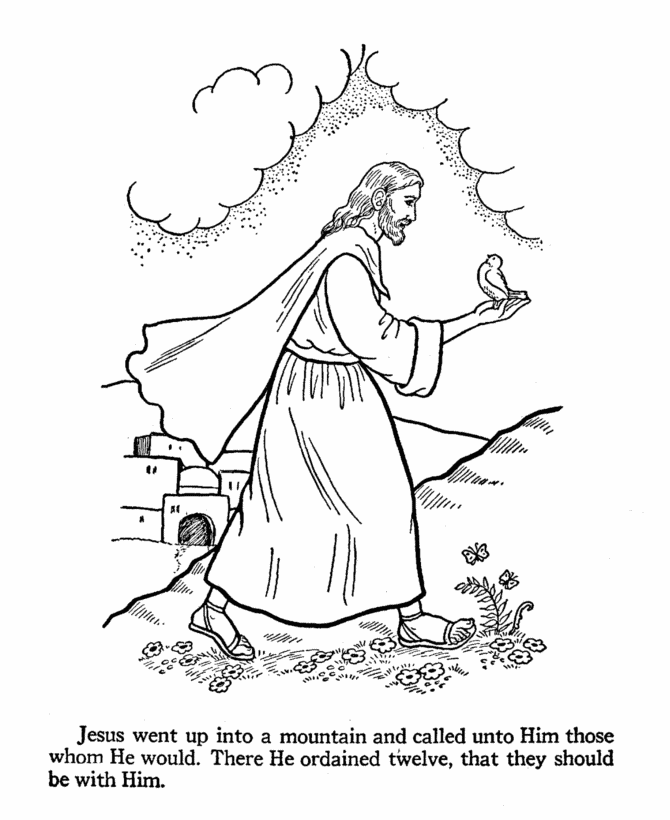 The Apostles Coloring Pages - Jesus calls the 12 apostles ...