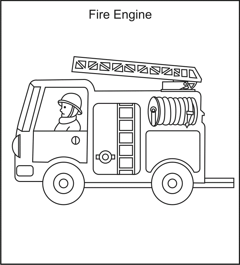 Easy Way to Color Firetruck Coloring Page - Toyolaenergy.com
