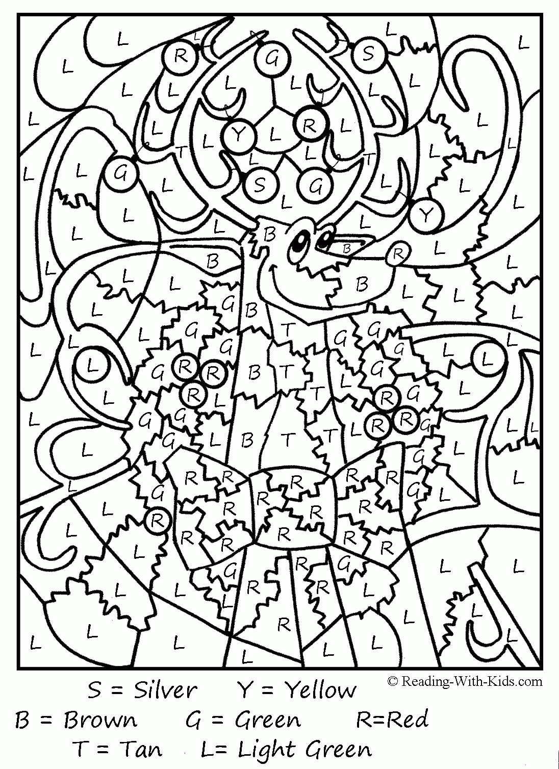 free printable color to number coloring pages for adults ...