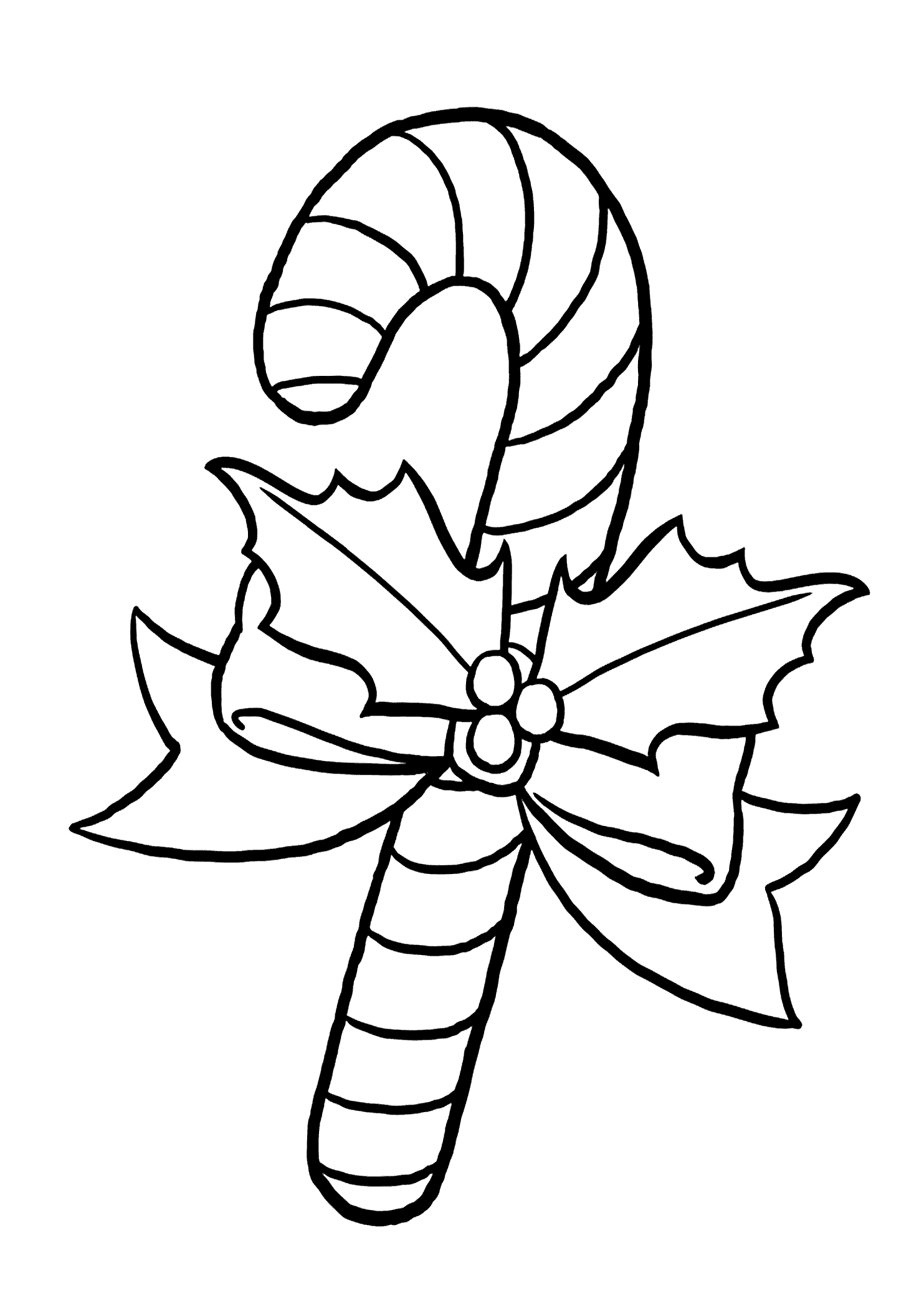 Candy Cane Christmas Coloring Pages - Coloring Pages For All Ages