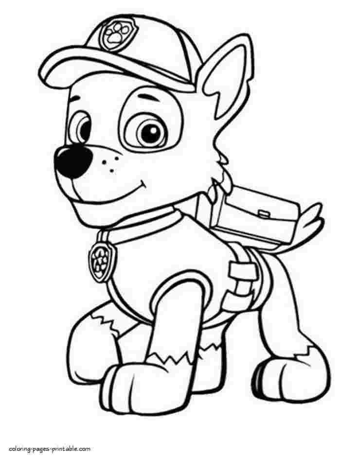 paw patrol snow coloring pages chase from paw patrol coloring page ...