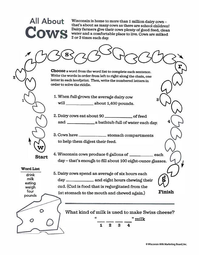 Classroom Activities - Brown County Dairy Promotions
