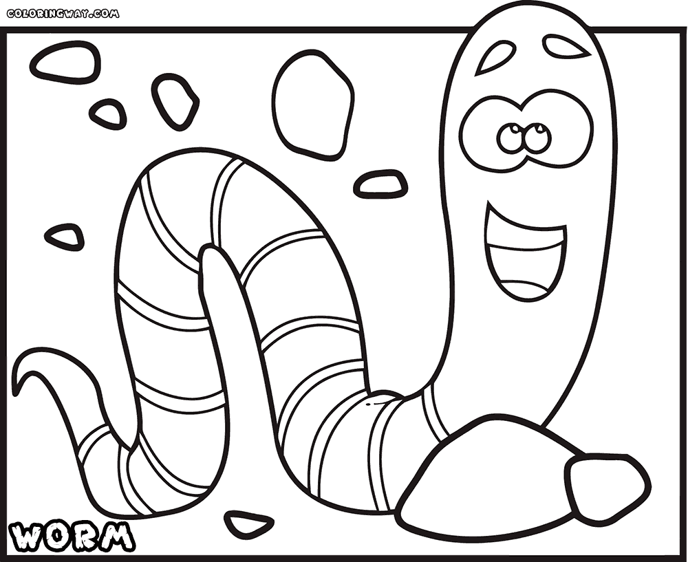 Worm coloring pages | Coloring pages to download and print