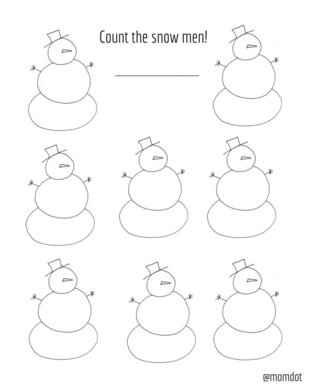 Winter-Themed Activity Sheets for Kids