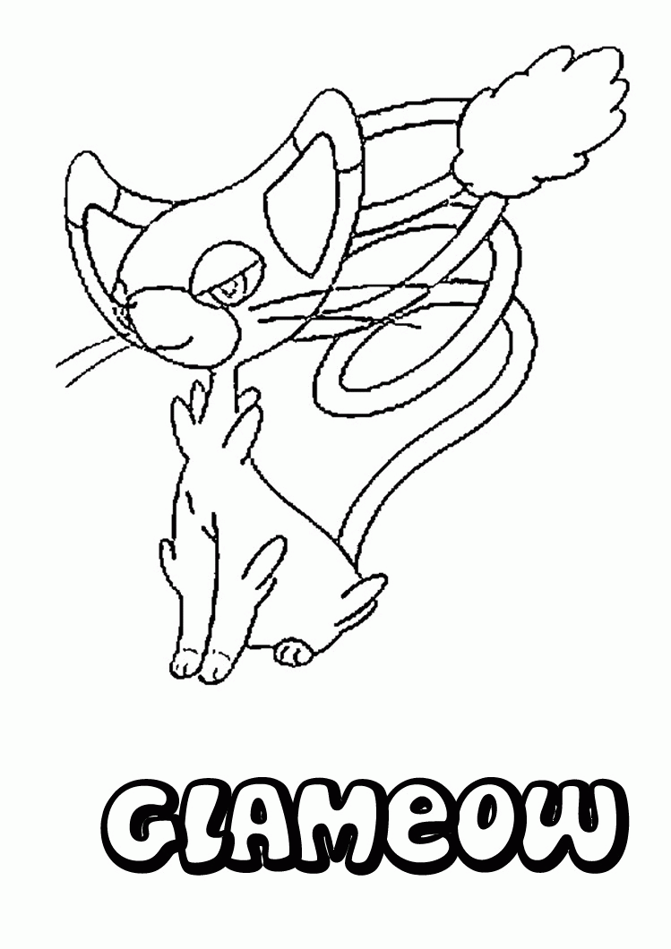 NORMAL POKEMON coloring pages - Glameow