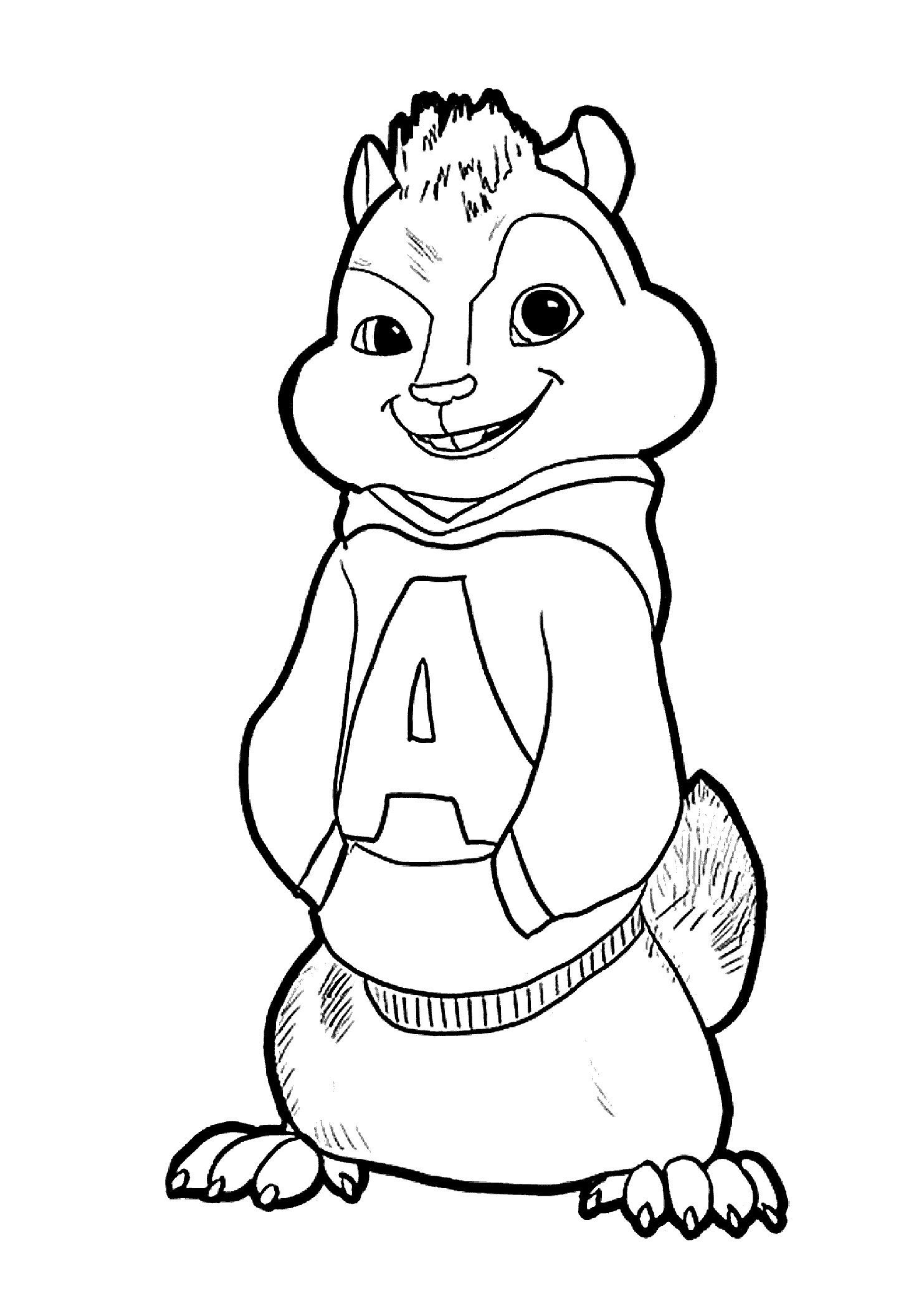 Alvin And The Chipmunks Coloring Pages Printable Free - Coloring ...