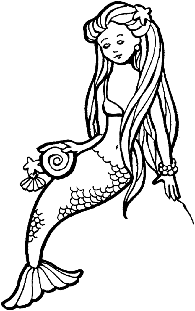 Mermaid Coloring Pages 3 | Coloring Pages To Print