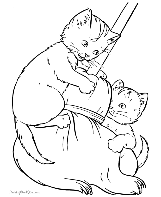 Cat Coloring Pages - Free and Printable