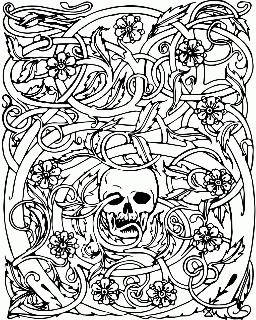 Free Adult Halloween Coloring Pages » Coloring Pages Kids