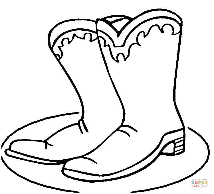 Cowboy Boots coloring page | Free Printable Coloring Pages