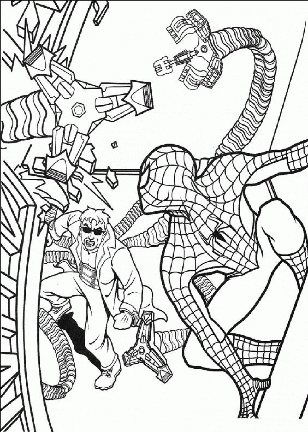 Spiderman Coloring Sheets Printable : Spiderman vs. Lizard ...