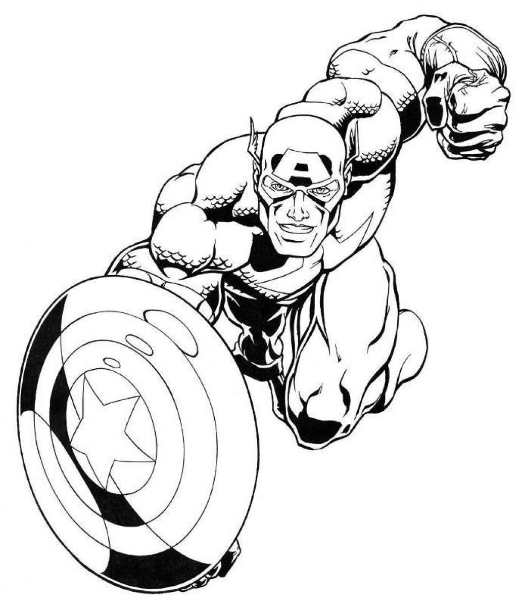 Chibi Captain America Coloring Pages - Coloring Pages For All Ages