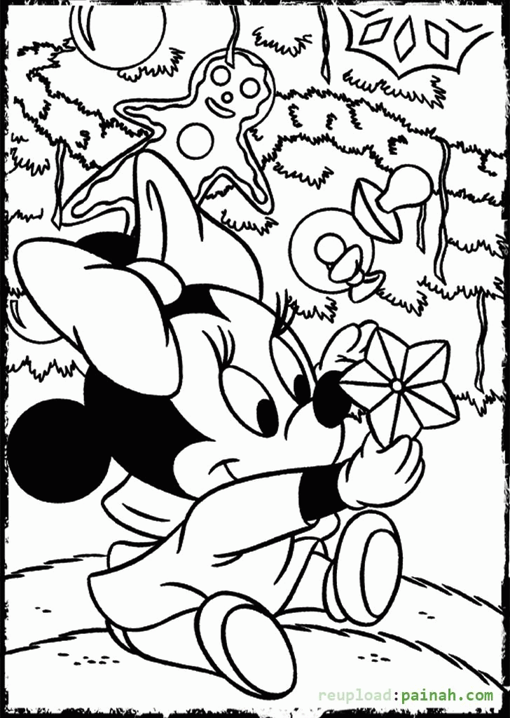 Christmas Coloring Pages Mickey And Minnie - Coloring Pages For ...