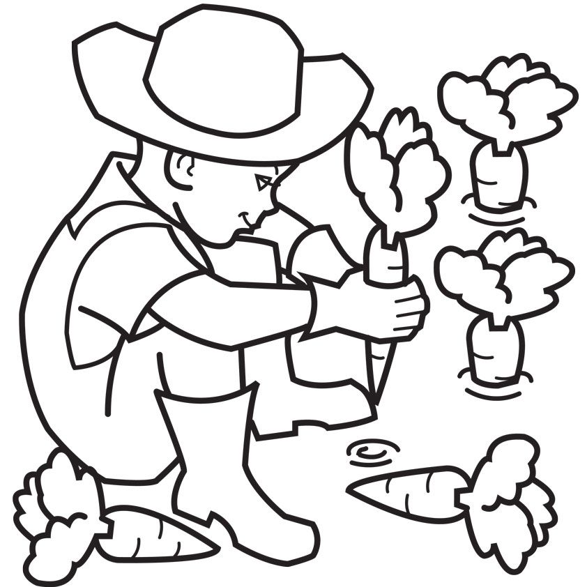Fun Farmer Coloring Pages Learning - Coloring Pages For Toddlers