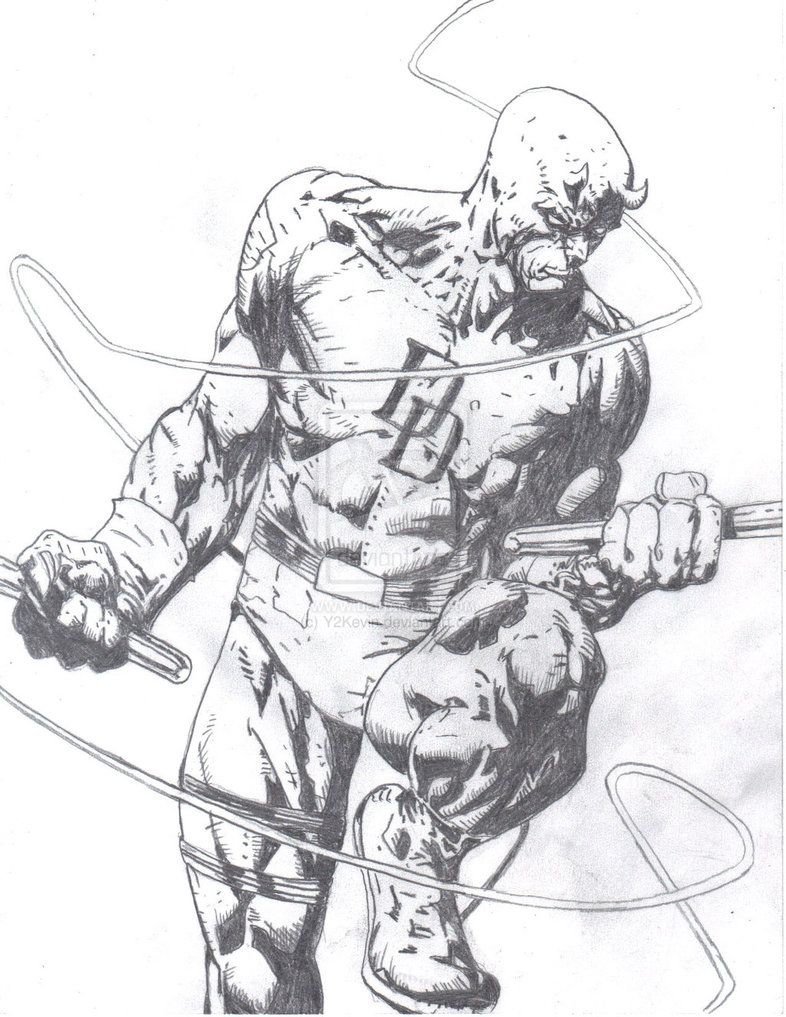 Daredevil Coloring Pages Sketch Coloring Page