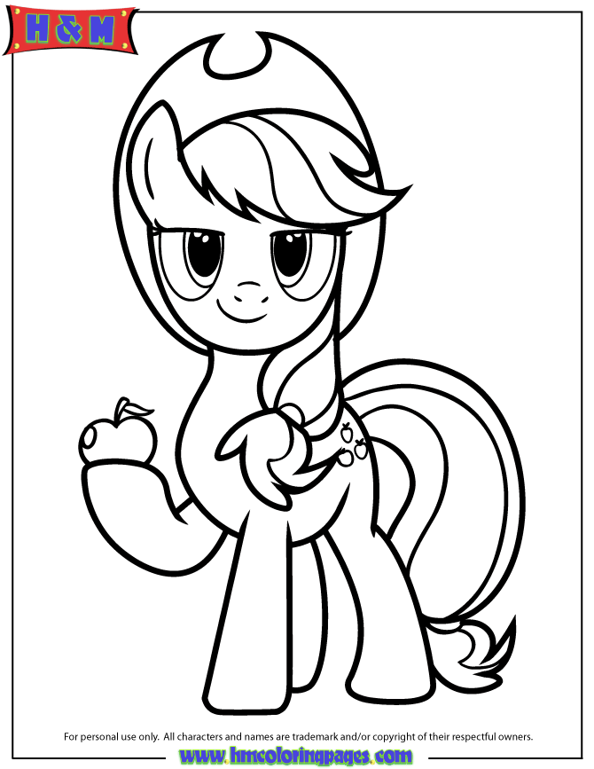 Friendship Is Magic Applejack Coloring Page | My little pony coloring,  Horse coloring pages, Cute coloring pages