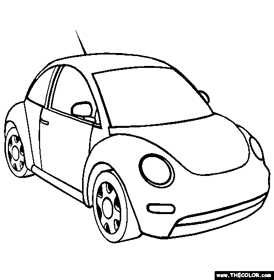 Volkswagen Beetle Coloring Page | Free Volkswagen Beetle Online ...