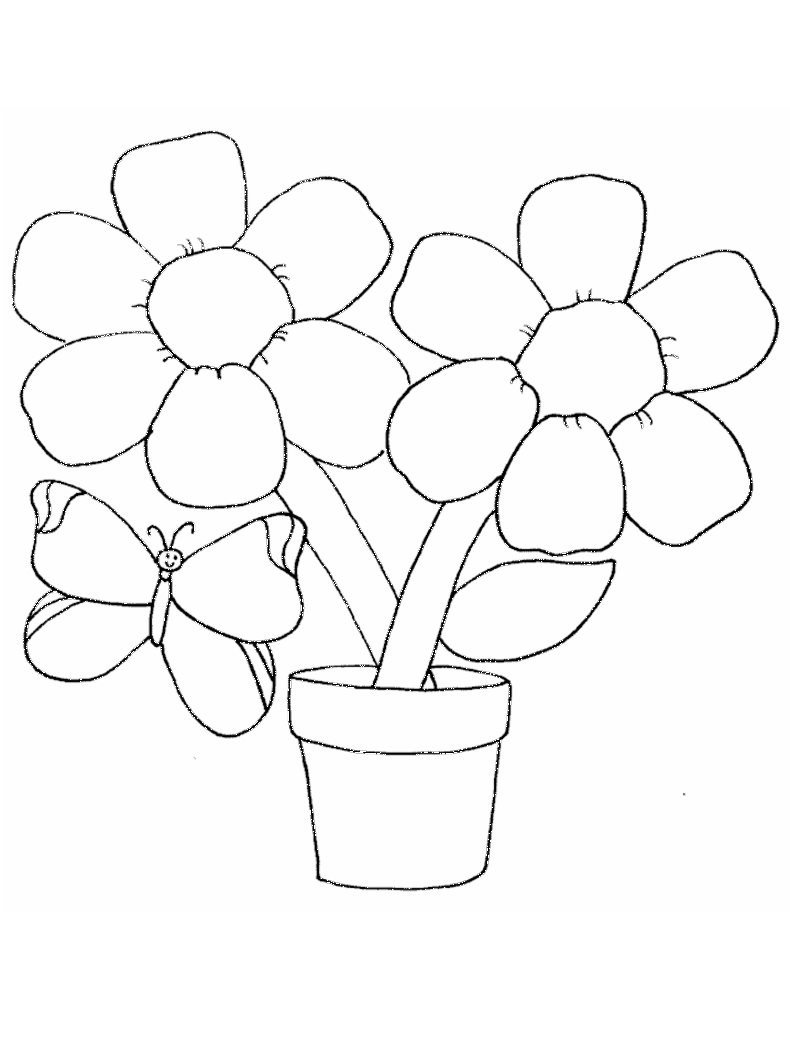 35 Collections of Free Coloring Pictures of Flowers - VoteForVerde.com