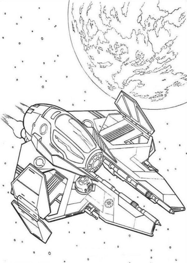 Spaceship Coloring Pages : Simple Millenium Falcon Star Wars Ship ...
