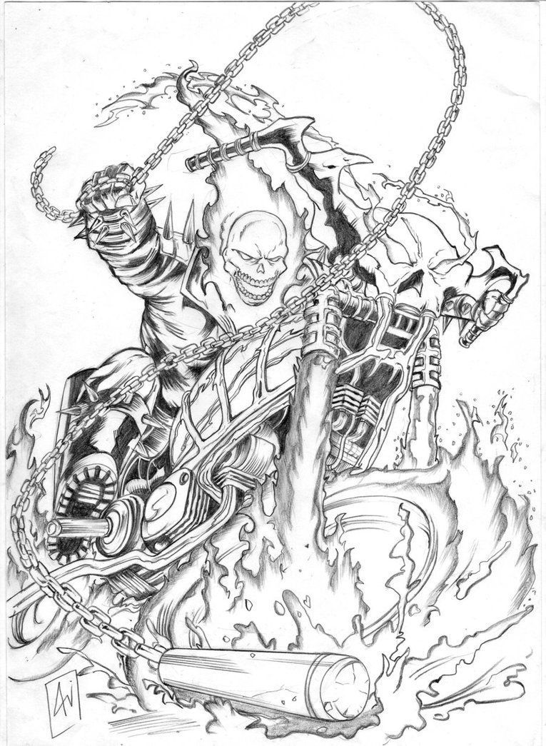 Saved Ghost Rider Coloring Pages Printable Coloring Panda, Prowess ...