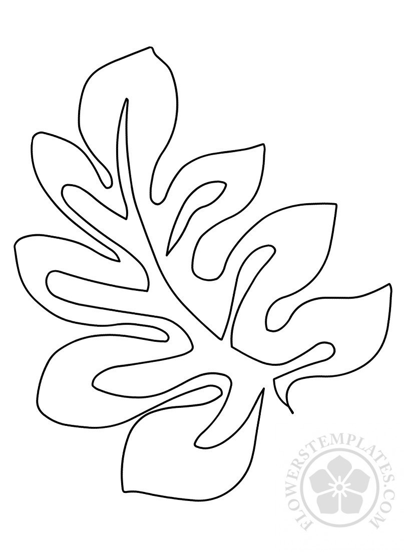 Printable tropical leaf template | Flowers Templates