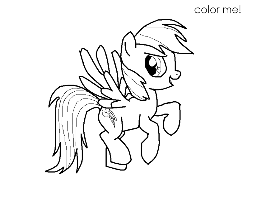 Rainbow Dash Printable - Coloring Pages for Kids and for Adults