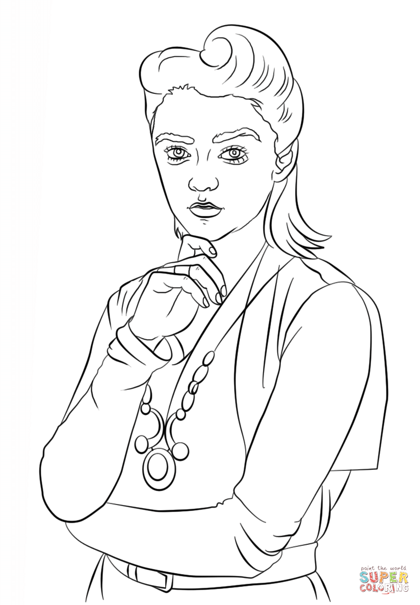 Ashildr from Doctor Who coloring page | Free Printable Coloring Pages