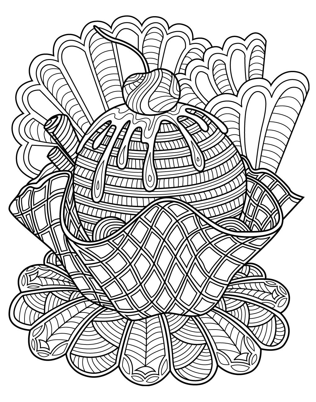 Sweets coloring page | Colorish: free coloring app for ...