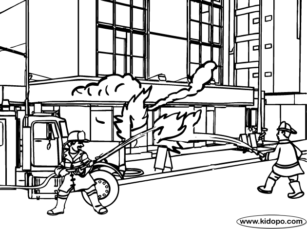 Fire Engine Coloring Pages Print | Cooloring.com