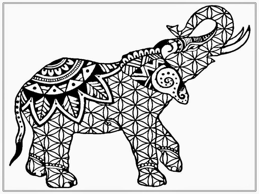 Adult Coloring Pages Free African Elephant Realistic #76 Elephant ...