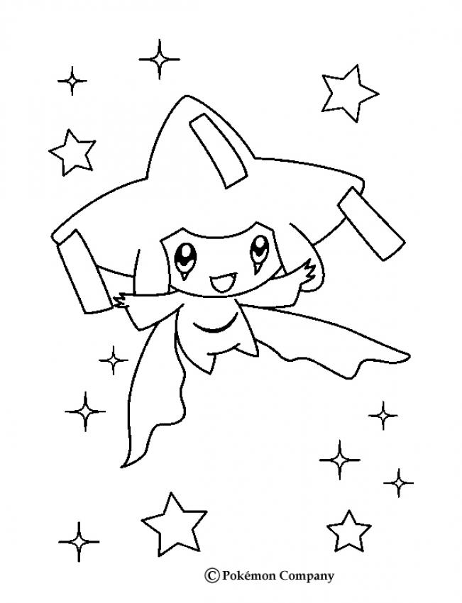 STEEL POKEMON coloring pages - Psychic Jirachi