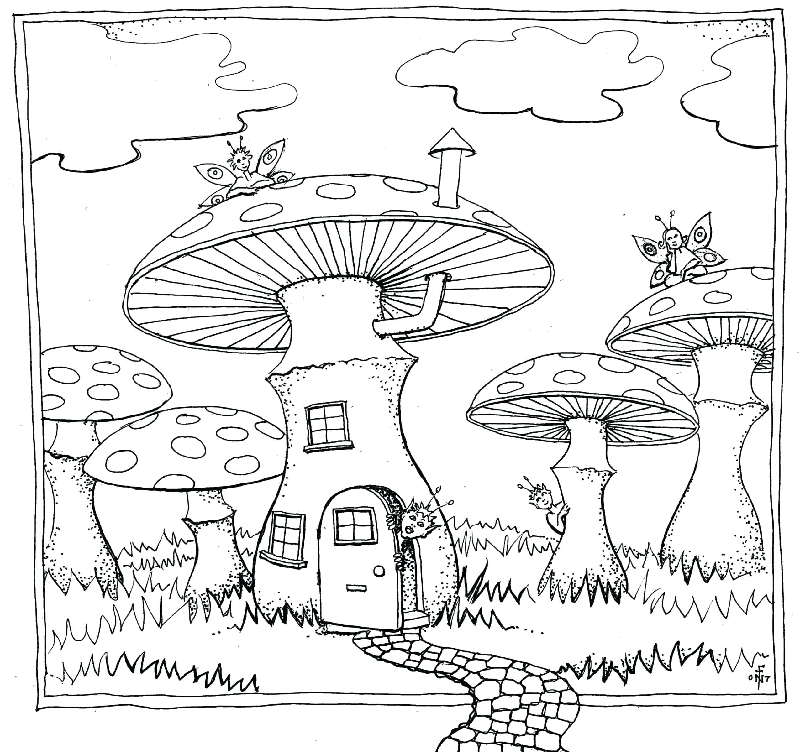 mushroom coloring pages – giftedpaper.co